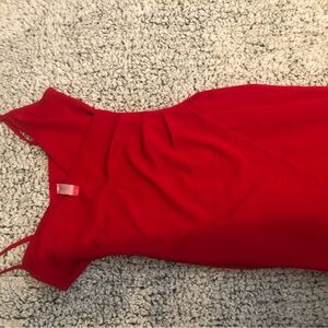 Woman’s red dress